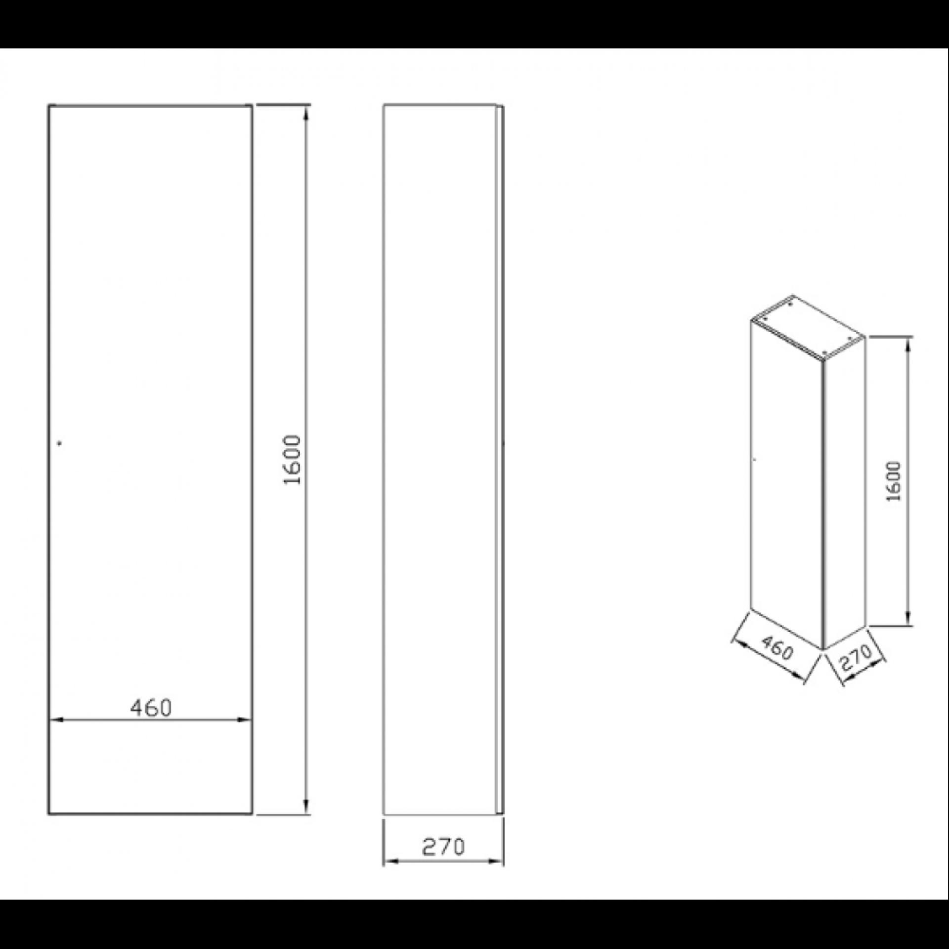 Шкаф-пенал Ravak Formy X000001040 L, орех