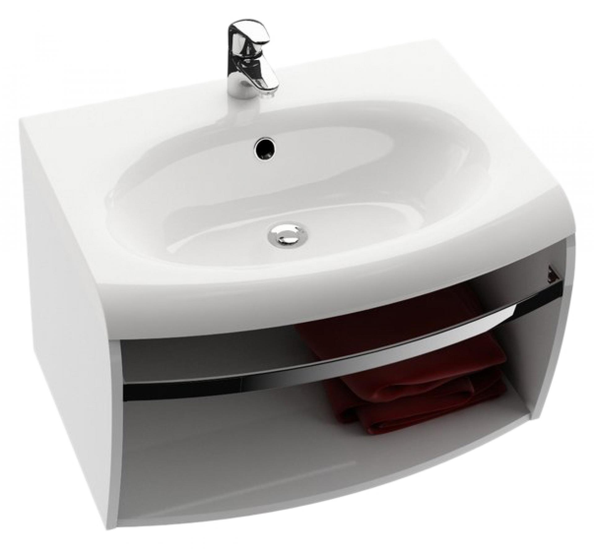 Мебель для ванной Ravak Evolution 70 белая с полотенцедержателем