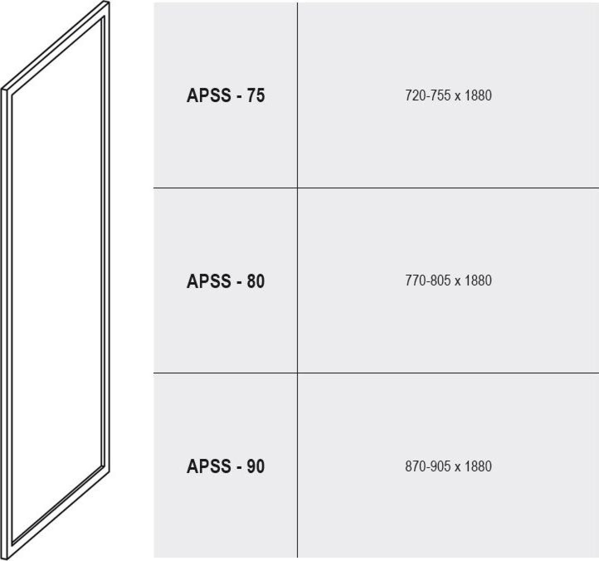 Душевая стенка Ravak Supernova APSS-80 белая+транспарент 94040102Z1