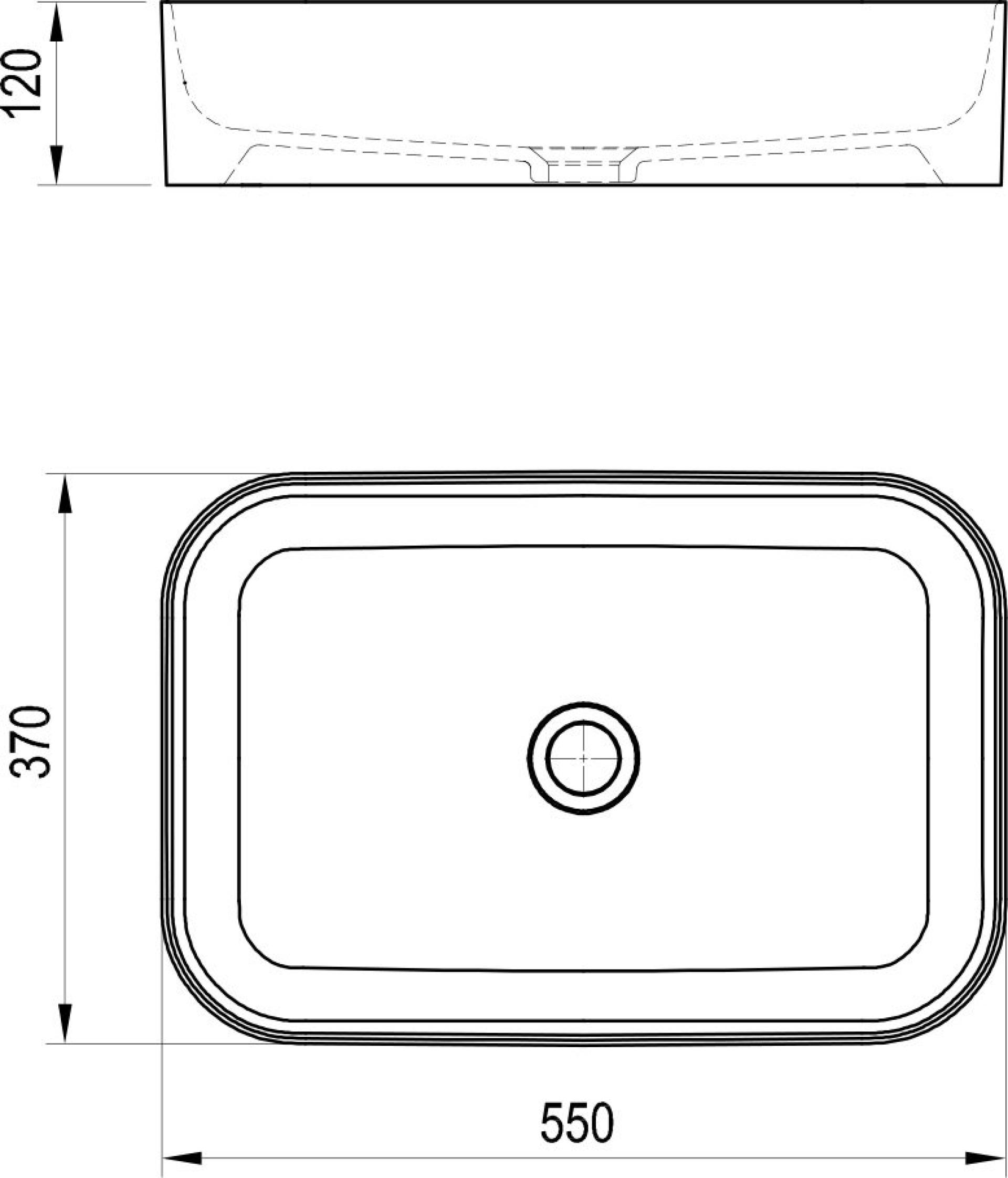 Раковина 55 см Ravak Ceramic Slim R XJX01155002