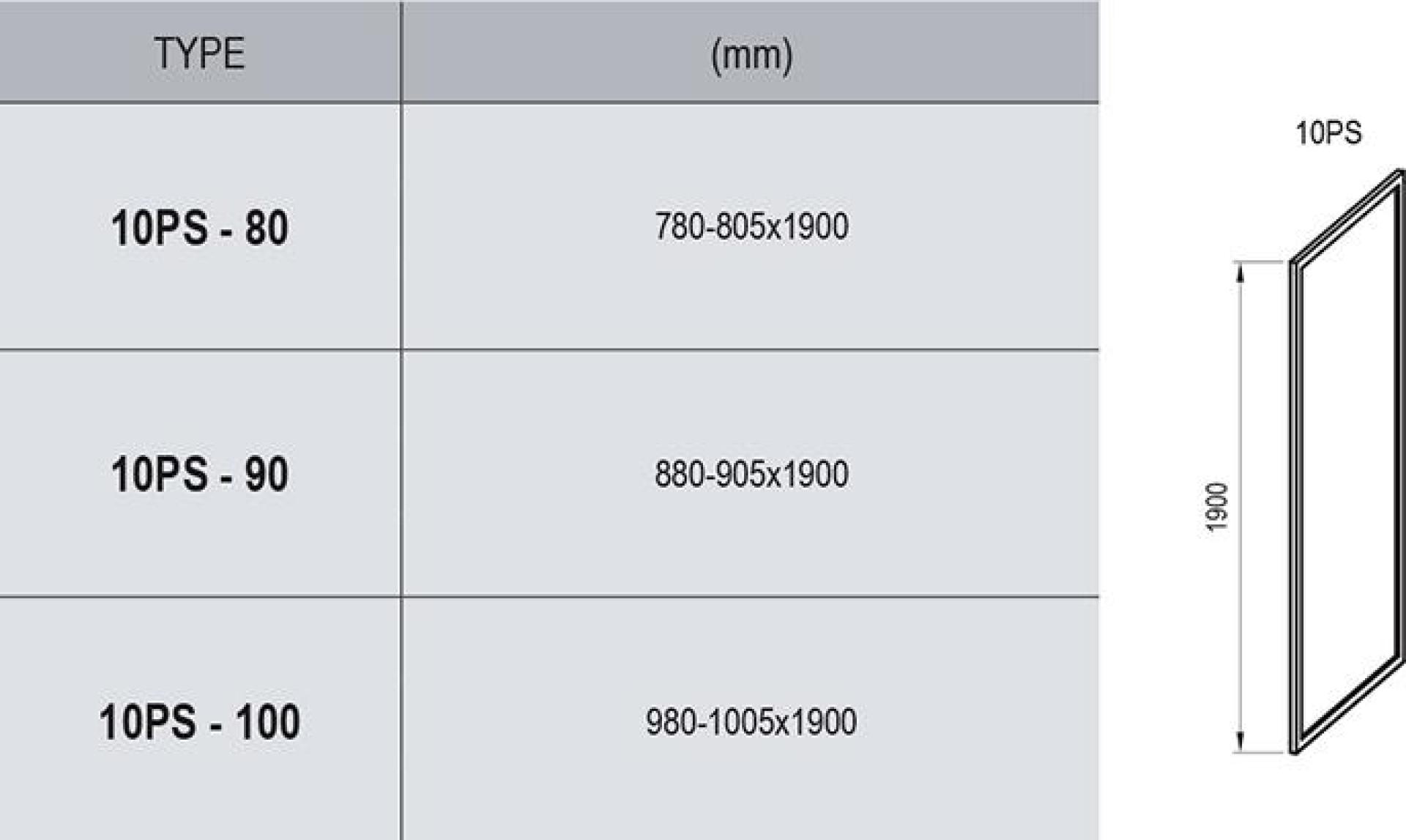 Боковая стенка 80 см Ravak 10° 9UV40C00Z1 блестящий + транспарент