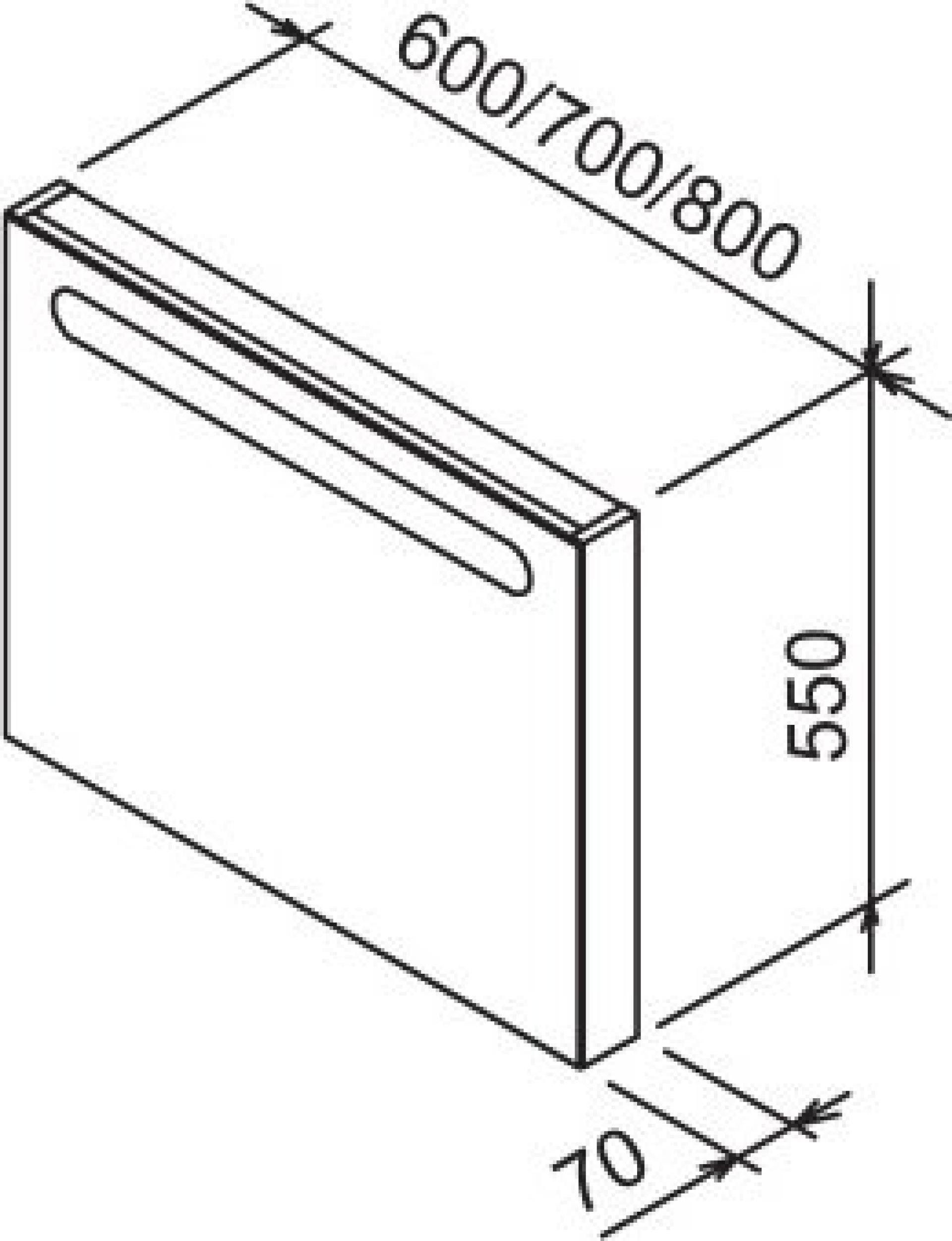 Зеркало 60 см  Ravak Chrome X000000968, капучино