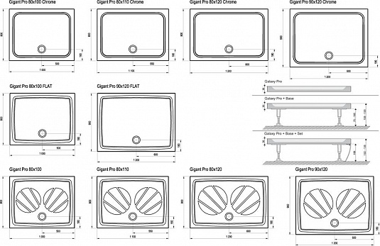 Душевой поддон Ravak Gigant Pro 120x80 купить в Москве, цена на  ravak-shop.ru